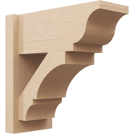 Ekena Millwork 8-in W x 18-in D x 18-in H Balboa Trad Rough Cedar Woodgrain TimberThane Outlooker, Primed Tan OUTUR080X18X18BOA04RCPR